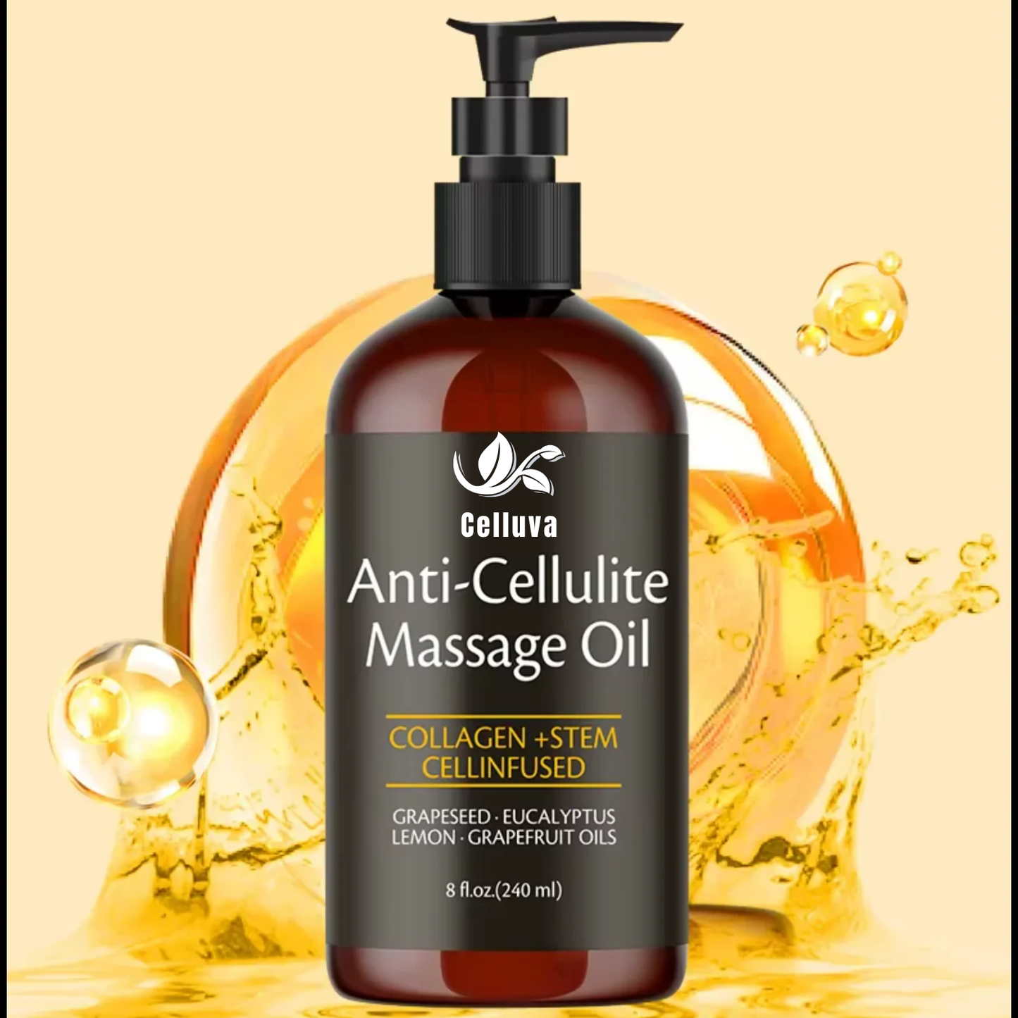 Celluva Anti Cellulite Massage Oil - 8 FL oz
