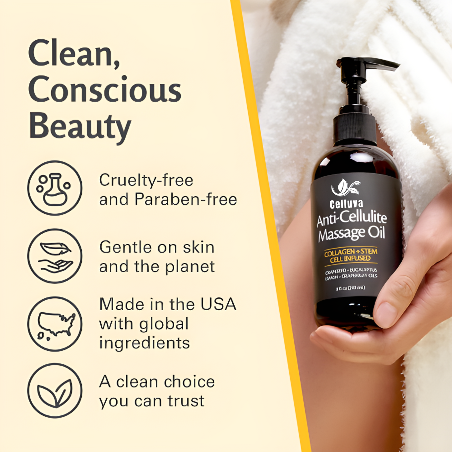 Celluva Anti Cellulite Massage Oil - 8 FL oz