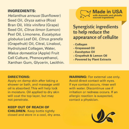 Celluva - Anti-Cellulite Body Oil with Collagen – 8 Fl Oz